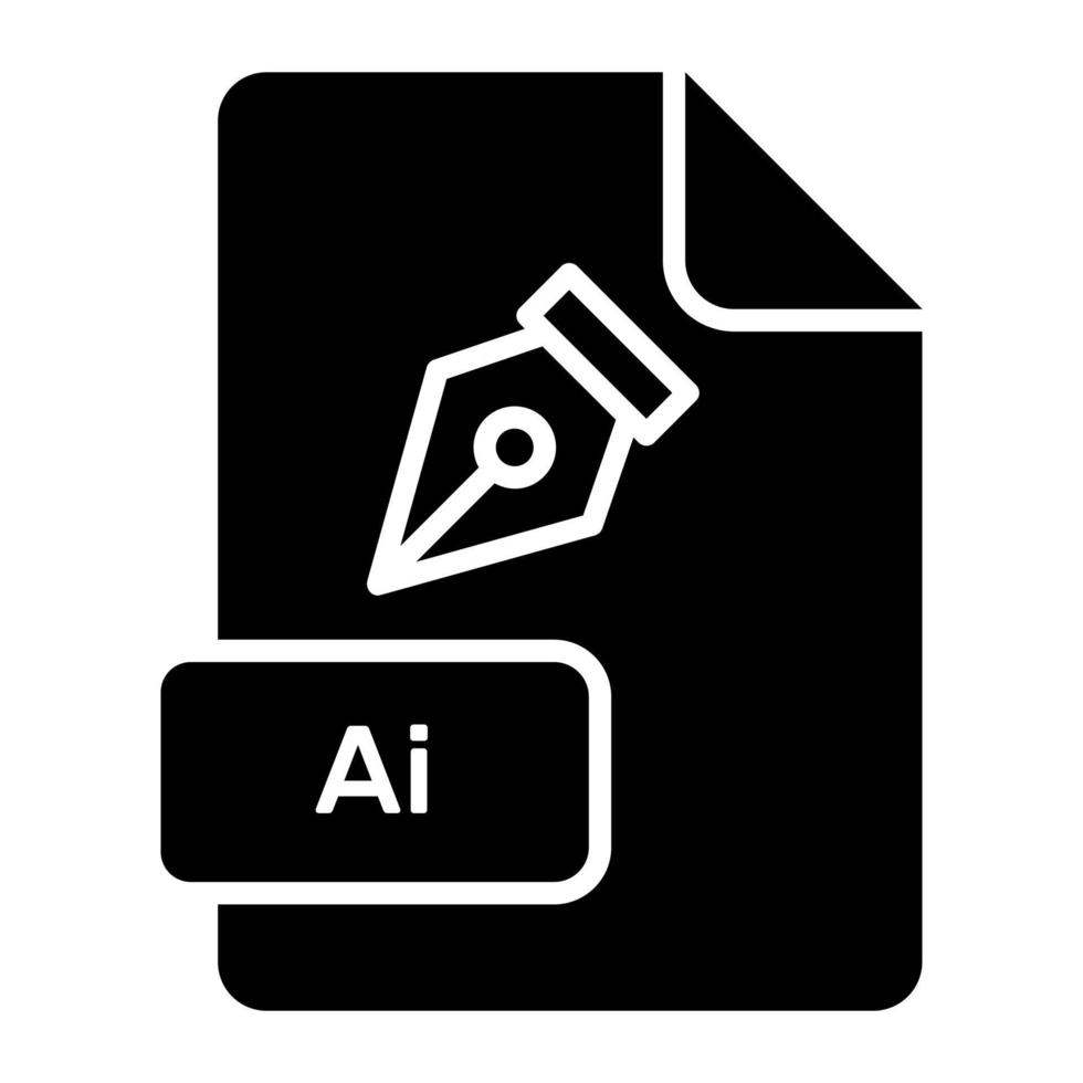 un increíble vector icono de ai archivo, editable diseño