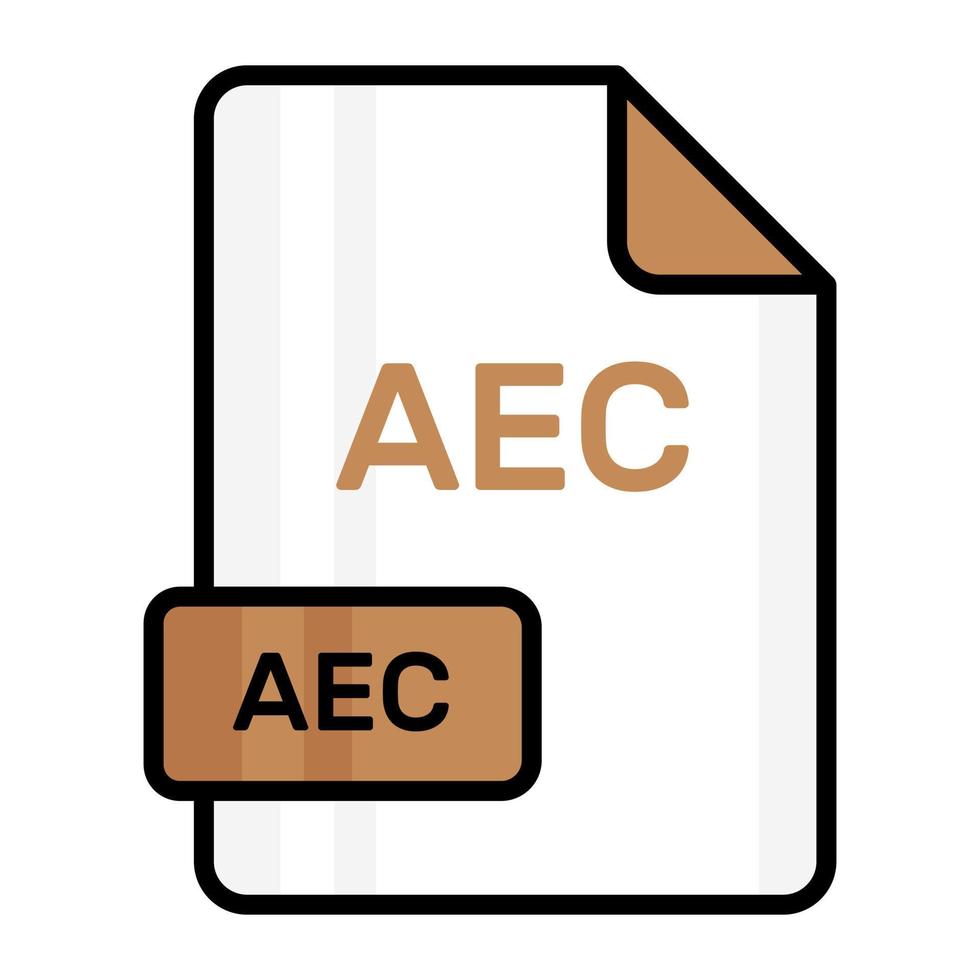 An amazing vector icon of AES file, editable design