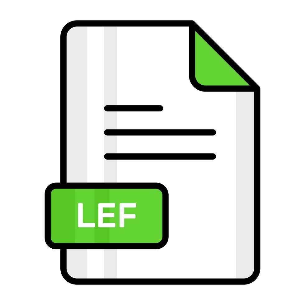 An amazing vector icon of LEF file, editable design