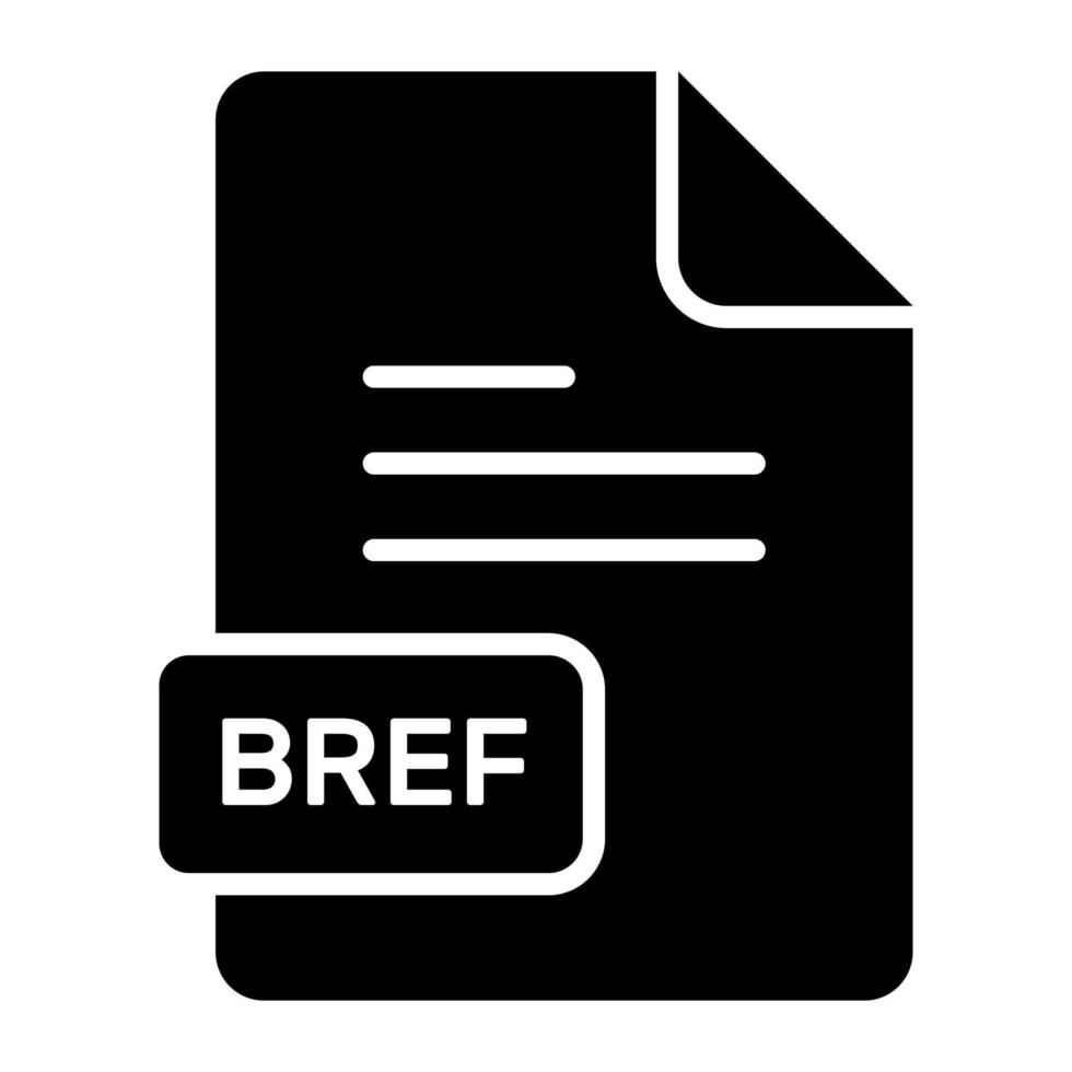 An amazing vector icon of BREF file, editable design