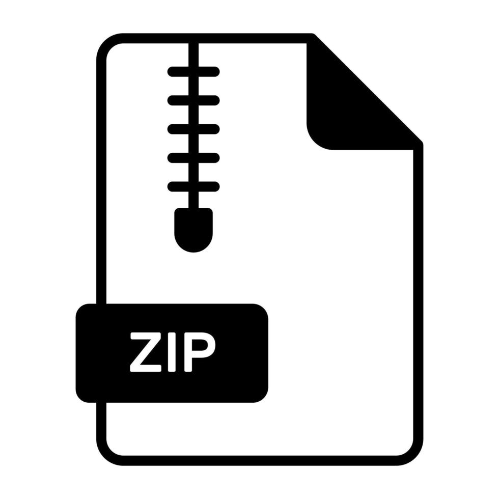 An amazing vector icon of ZIP file, editable design