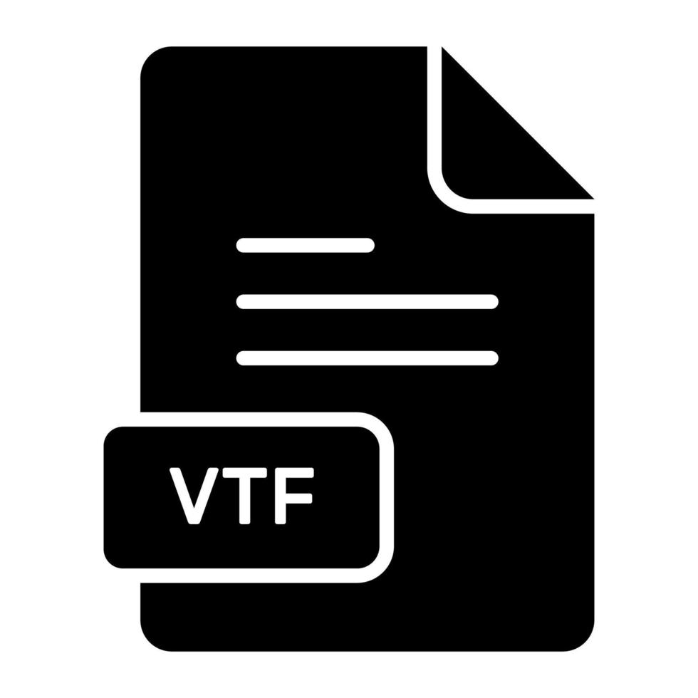 An amazing vector icon of VTF file, editable design