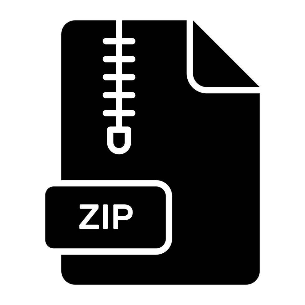 An amazing vector icon of ZIP file, editable design