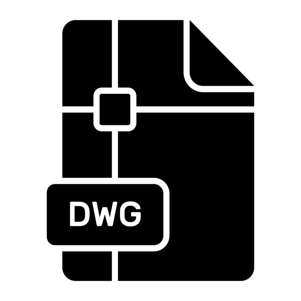 un increíble vector icono de dwg archivo, editable diseño