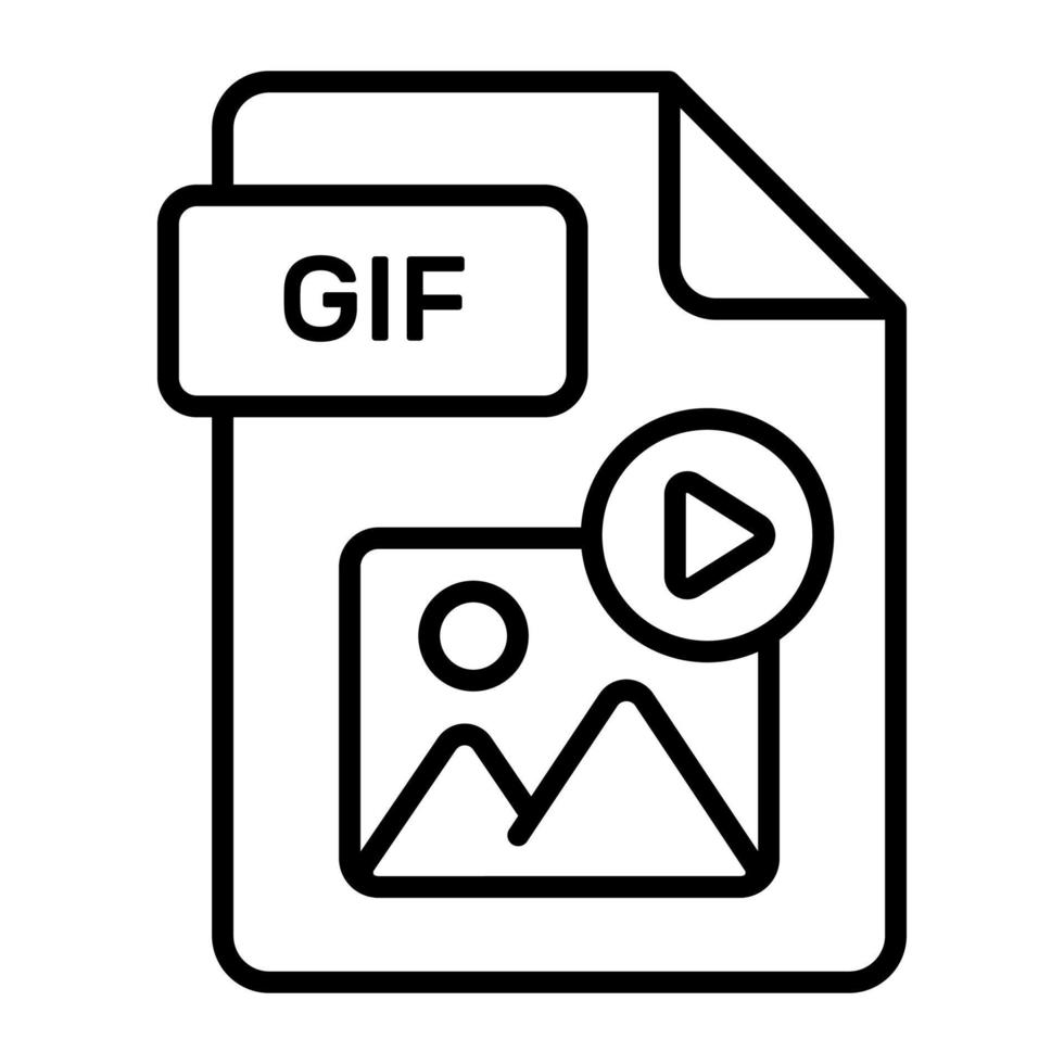An amazing vector icon of GIF file, editable design
