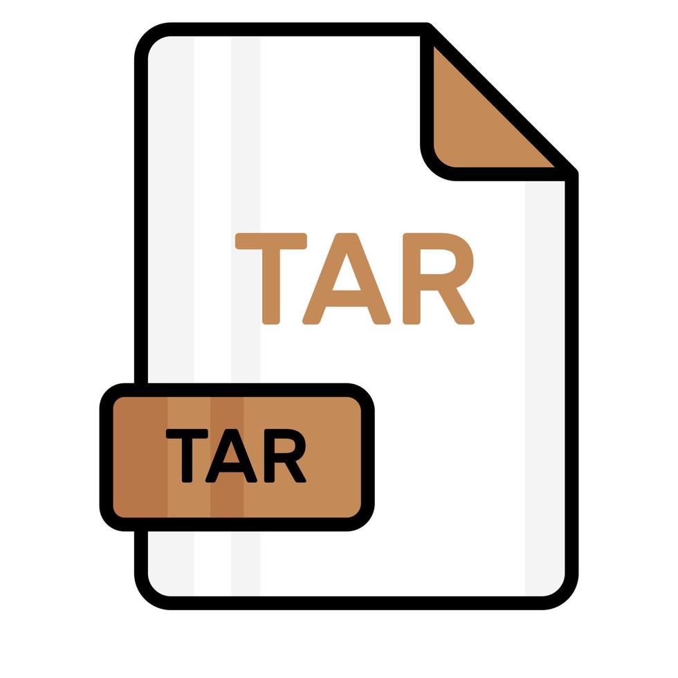 An amazing vector icon of TAR file, editable design