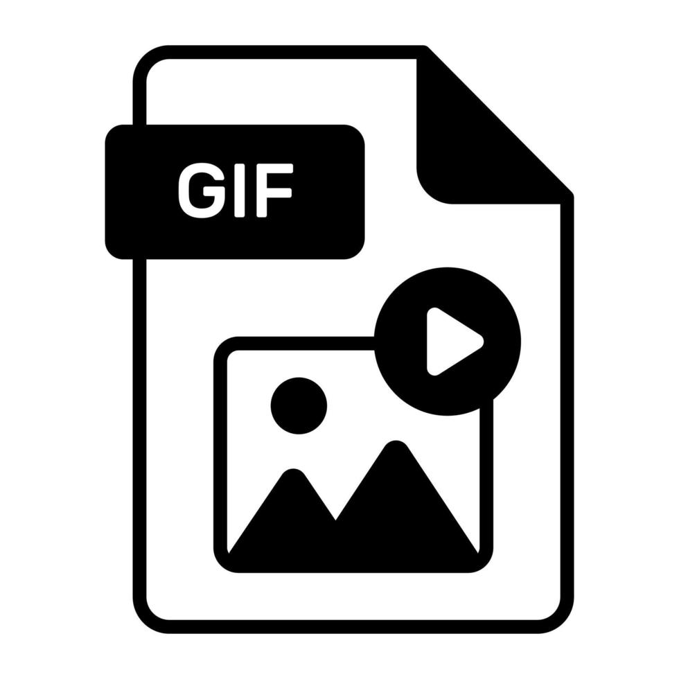 un increíble vector icono de gif archivo, editable diseño