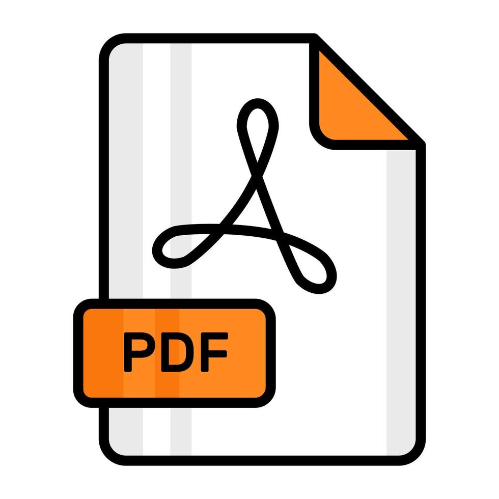 An amazing vector icon of PDF file, editable design