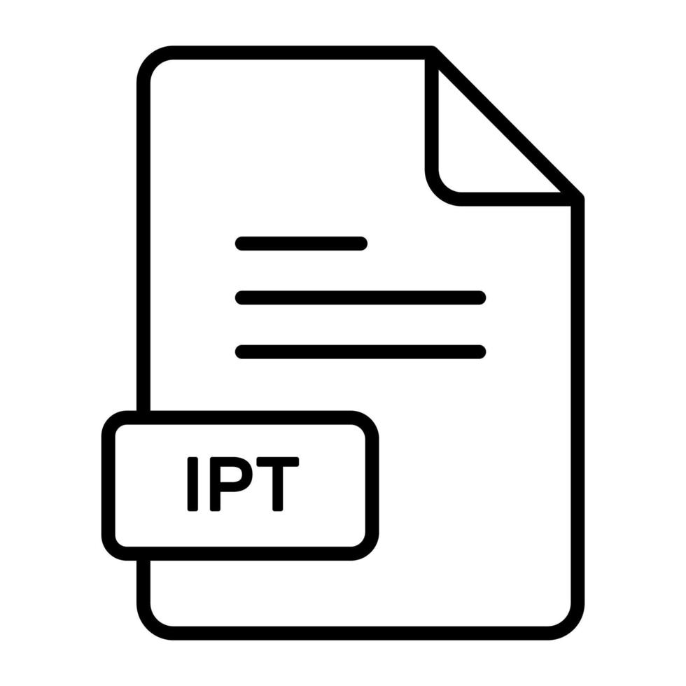 un increíble vector icono de ipt archivo, editable diseño