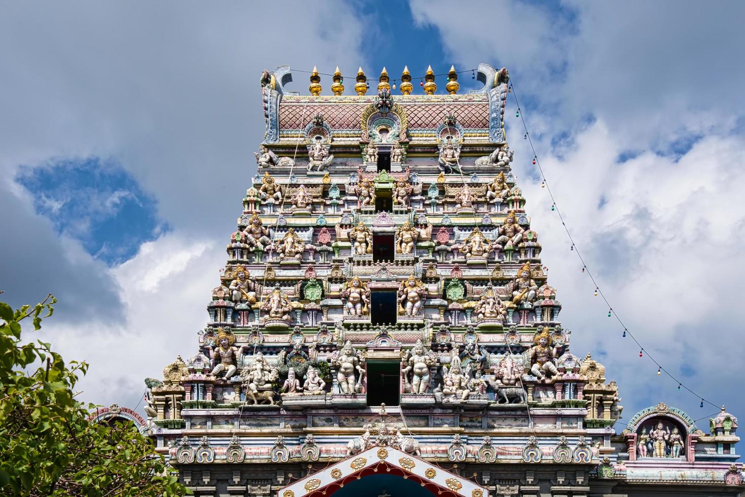 Mahe Seychelles 11.02.2023 The top outside part of the Hindu temple photo