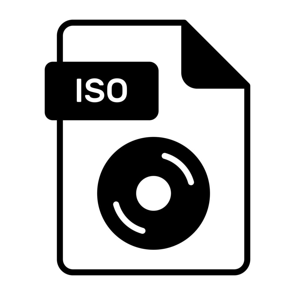 An amazing vector icon of ISO file, editable design