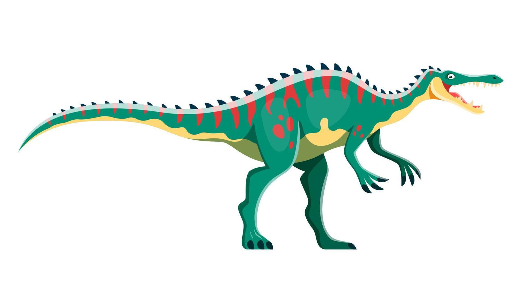 dibujos animados suchomimus dinosaurio infantil personaje vector