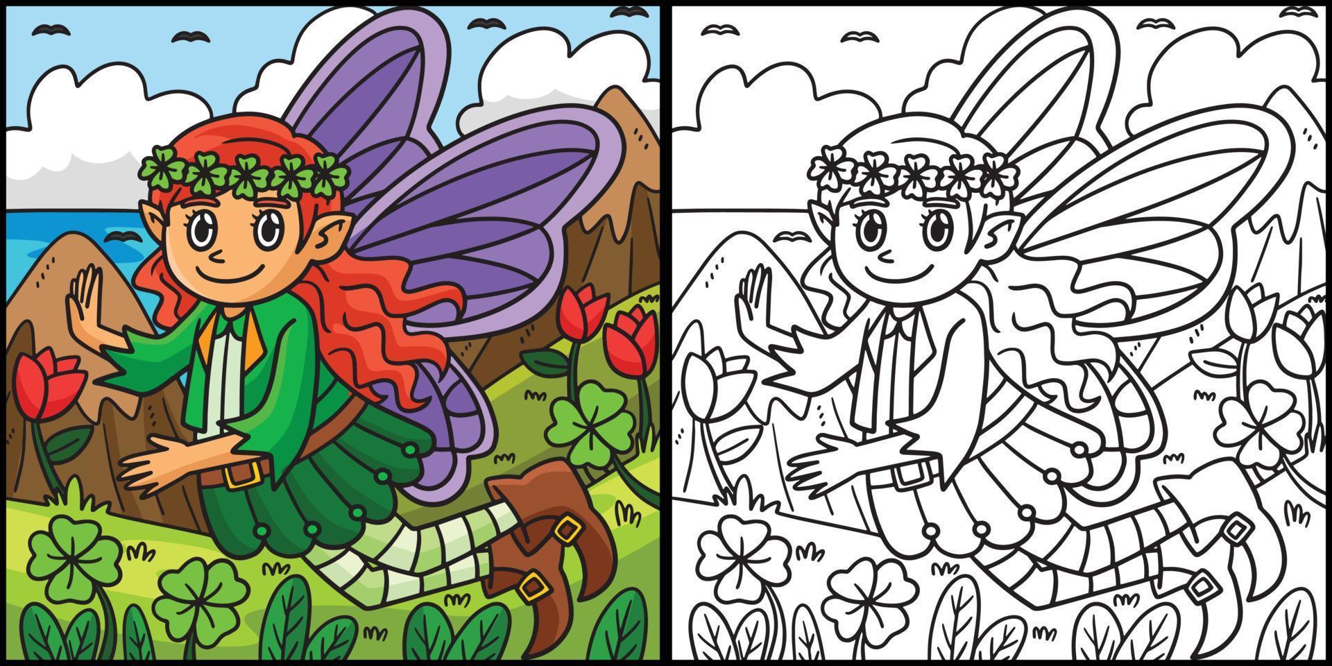 Saint Patricks Day Shamrock Fairy Illustration vector