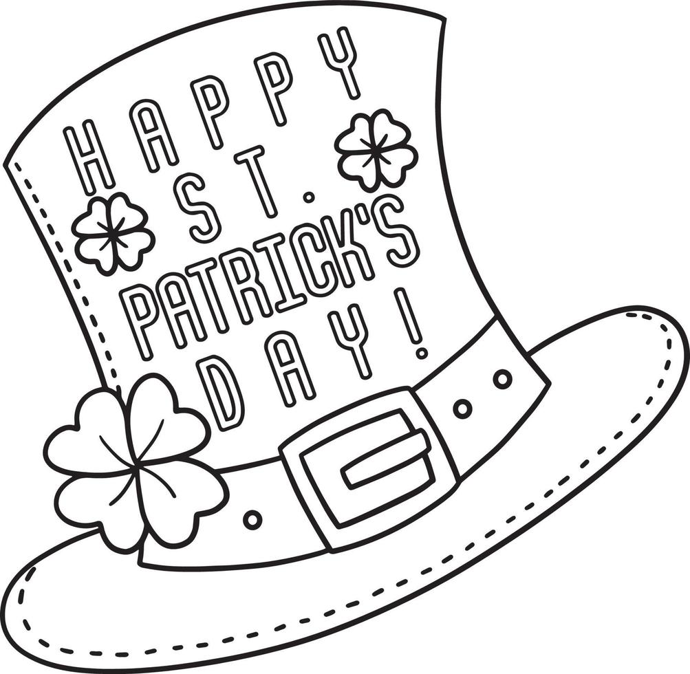 Happy Saint Patricks Day Leprechaun Hat Isolated vector