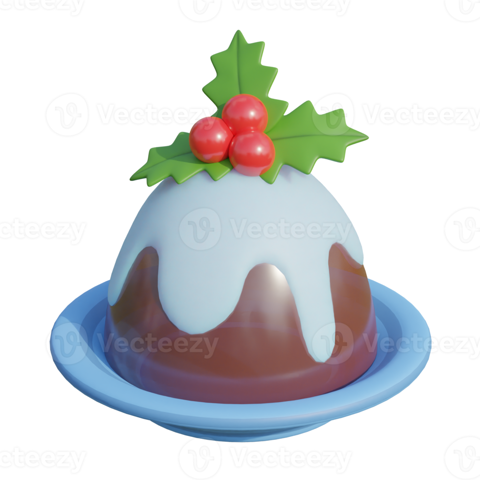 Christmas pudding on transparent background png