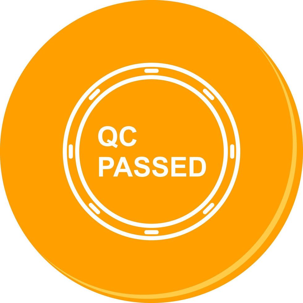 Unique QC Passed Vector Icon