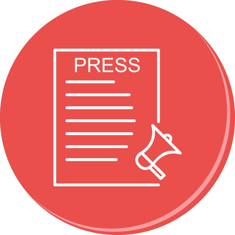 Unique Press Releases Vector Icon