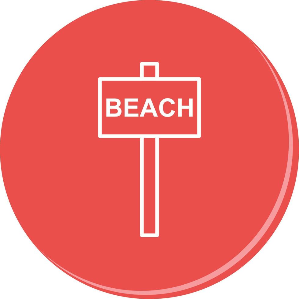 Beach Sign Vector Icon