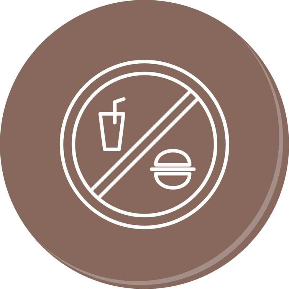 No Food or Drinks Vector Icon