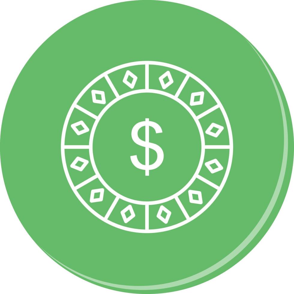 Dollar Chip Vector Icon