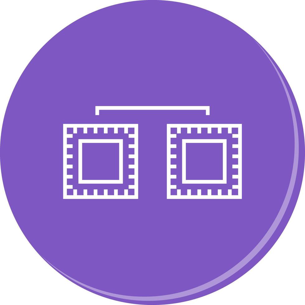 Unique Processors Connected Vector Icon