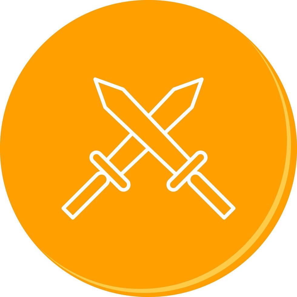 Unique Two Swords Vector Icon