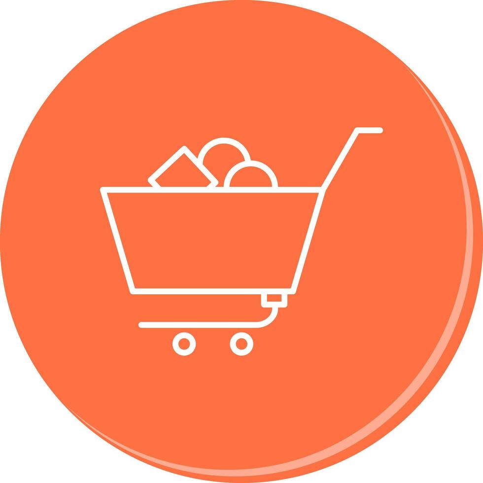 Unique Shopping Cart II Vector Icon