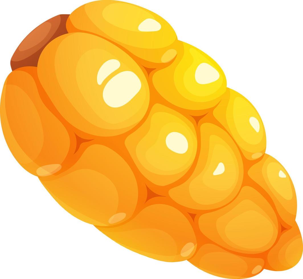 Juicy and bright corn cartoon on transparent background. Collection of cartoon vegetables vector