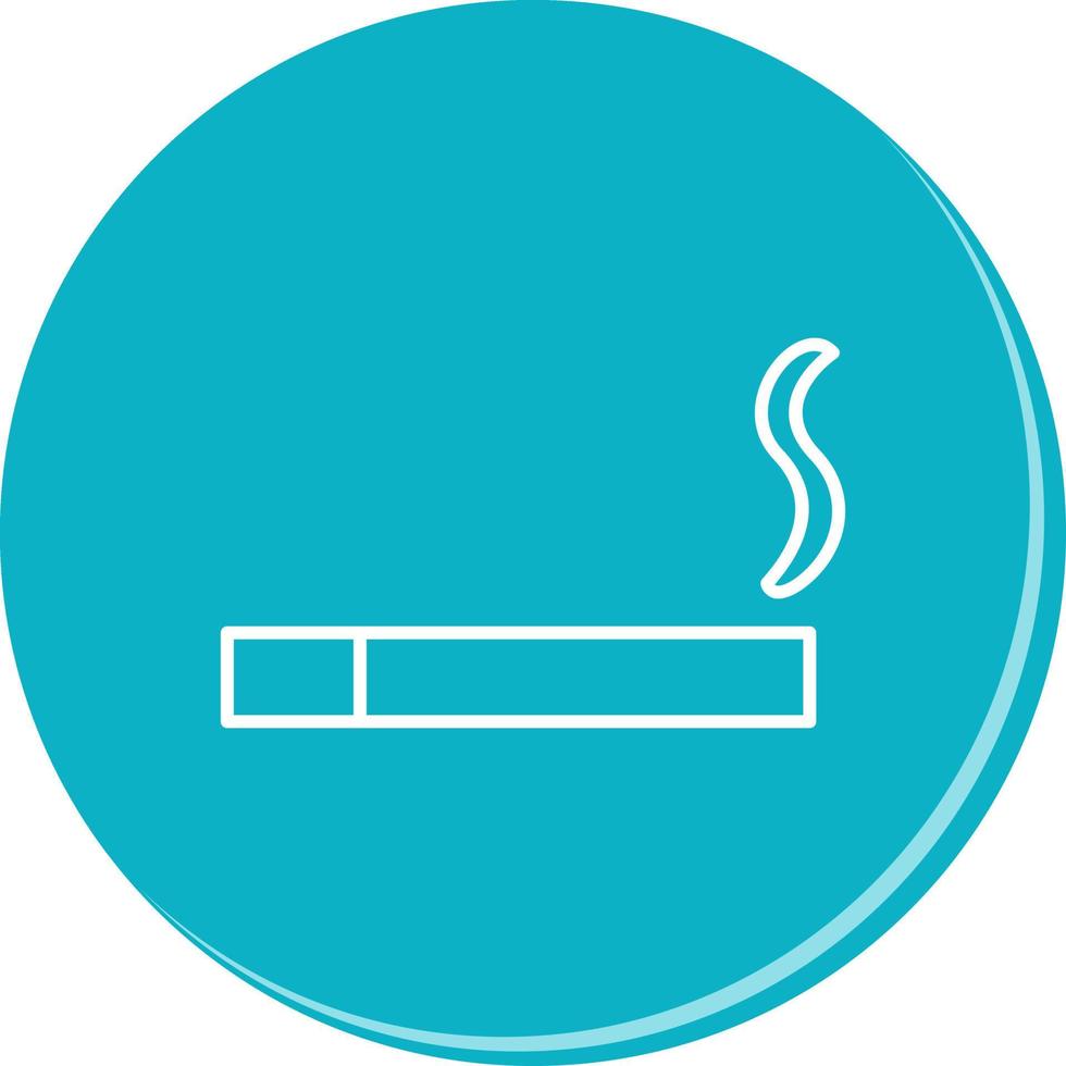 icono de vector de cigarrillo encendido único