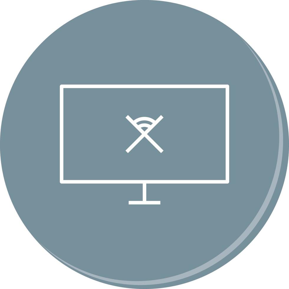 Unique Disconnected Network Vector Icon