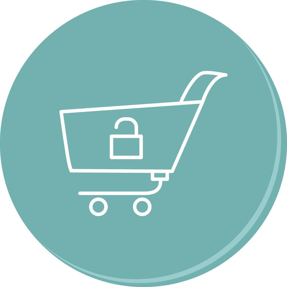 Unique Unlock Cart Vector Icon