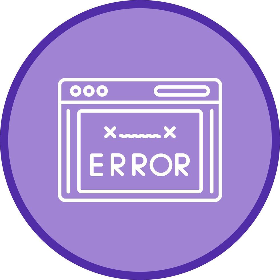 icono de vector de código de error