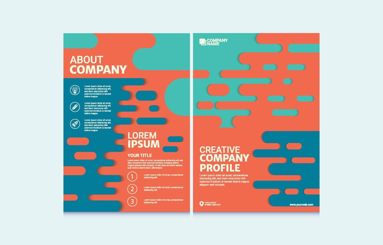 Creative Company Profile Template vector