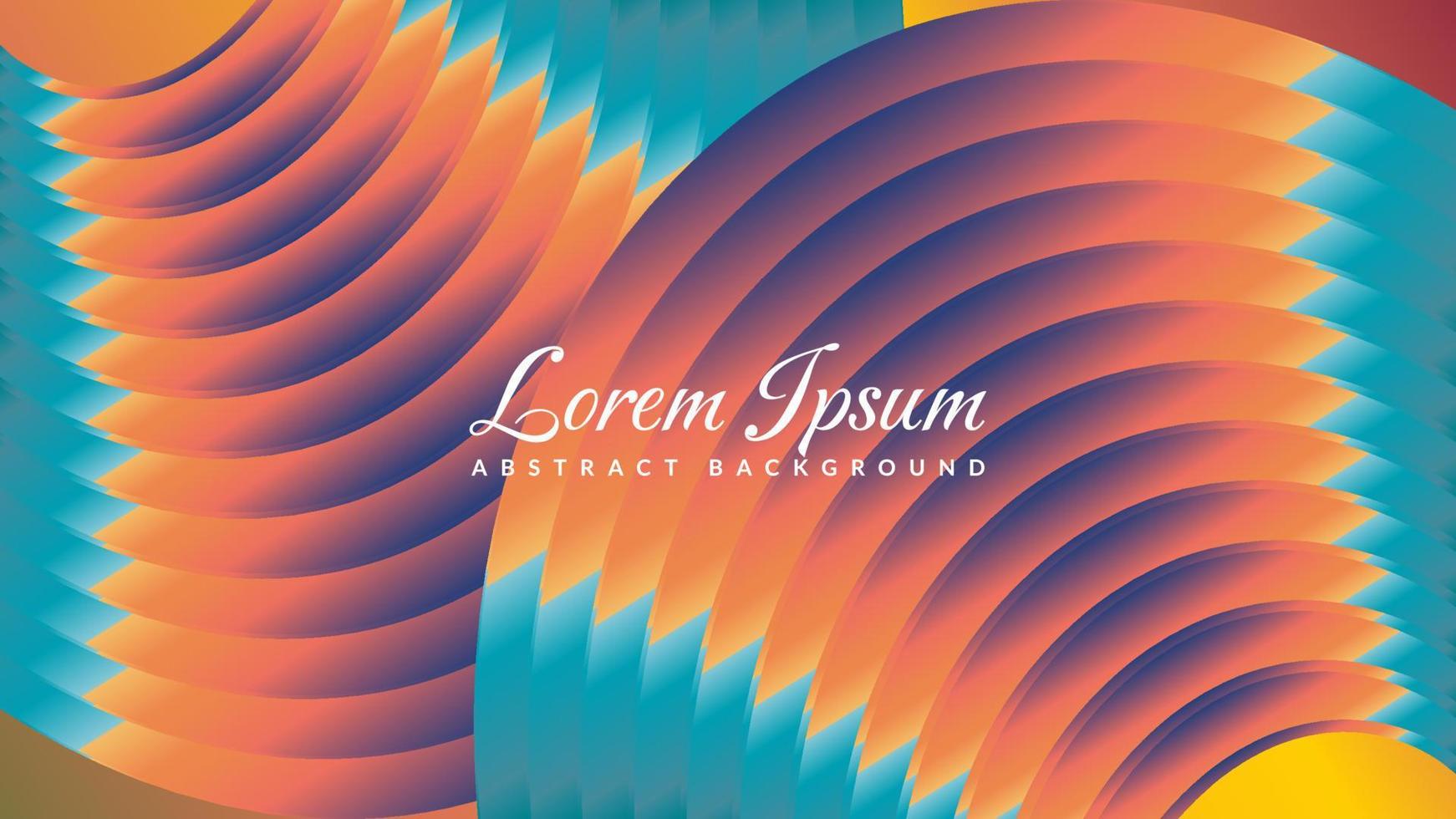 retro curved layer with multicolor gradient . abstract background design template vector