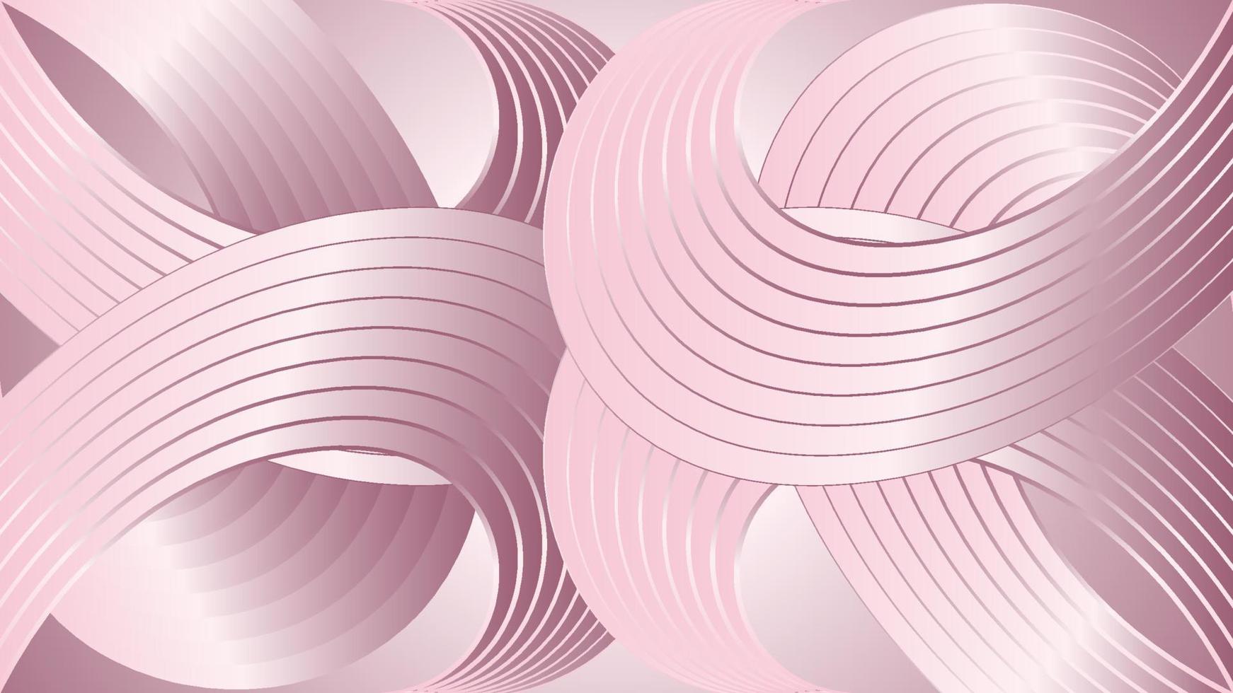 Wavy shiny curve pink ribbon. abstract background design template vector