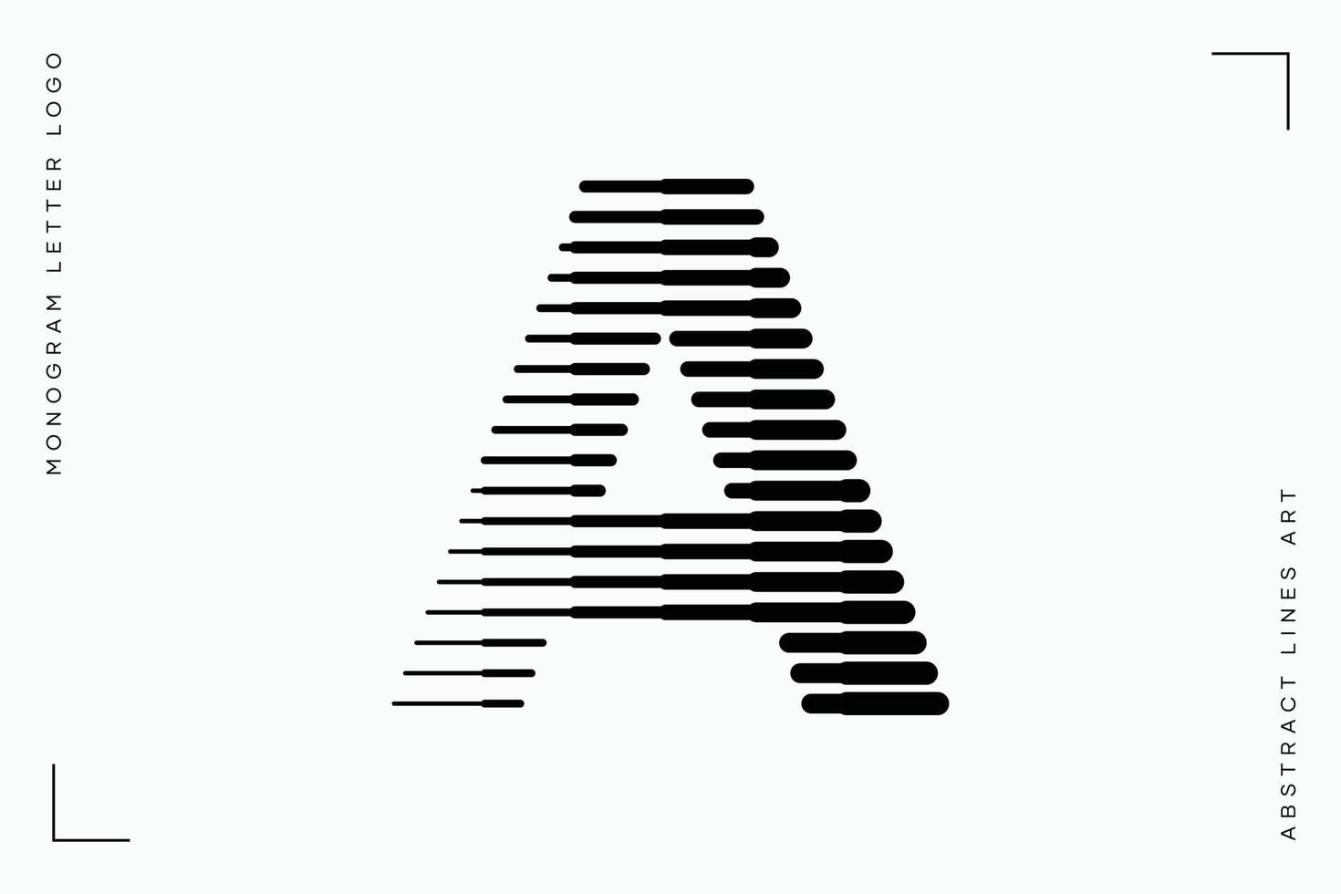 monograma letra un resumen moderno líneas Arte logo vector