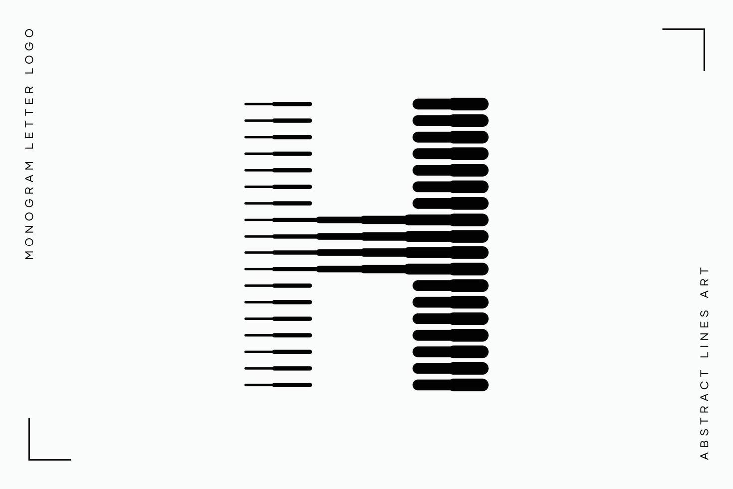 monograma letra h resumen moderno líneas Arte logo vector