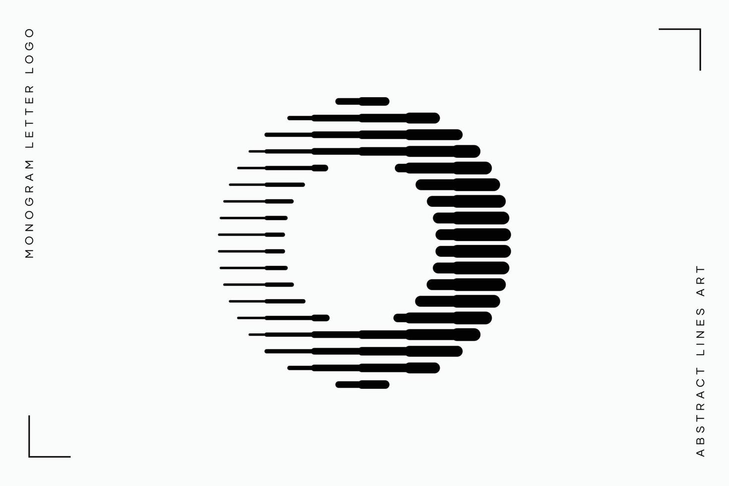 Monogram letter o abstract modern lines art logo vector