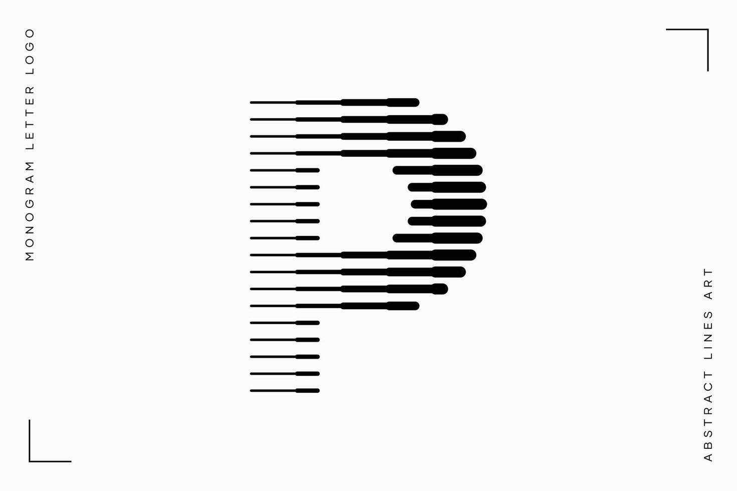 monograma letra pags resumen moderno líneas Arte logo vector
