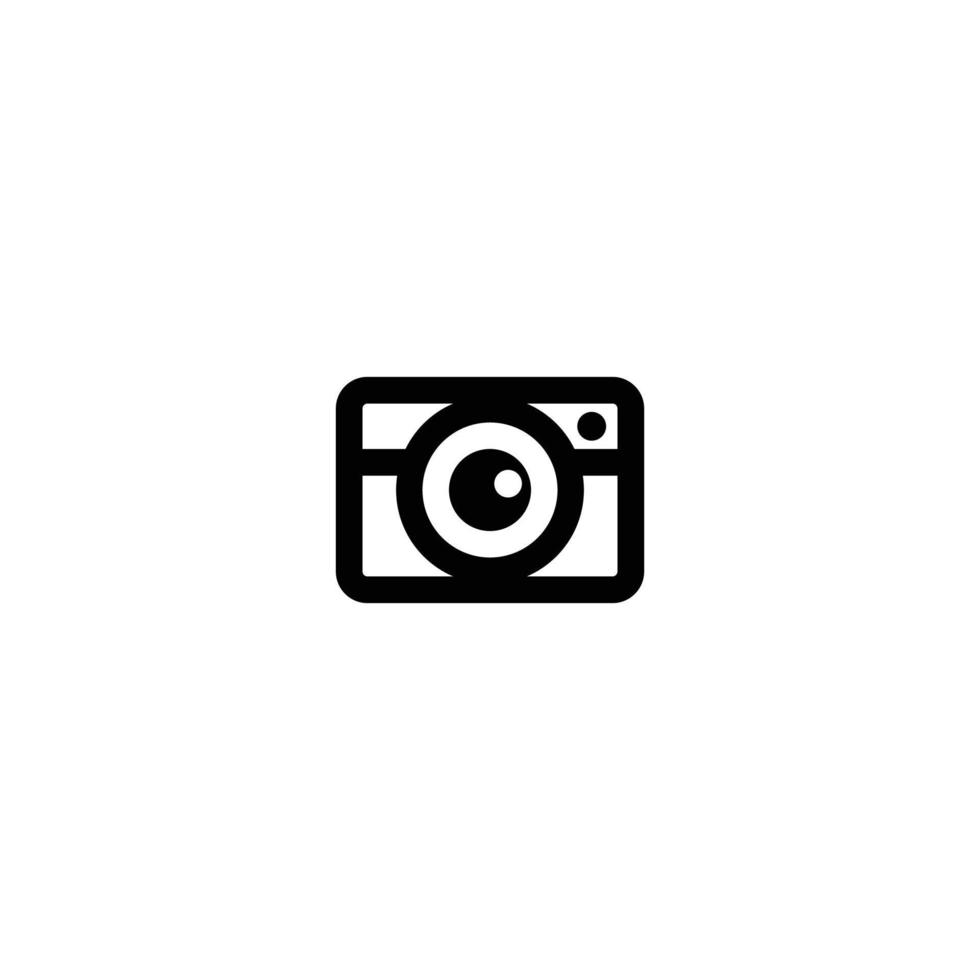camera flat icon simple logo vector