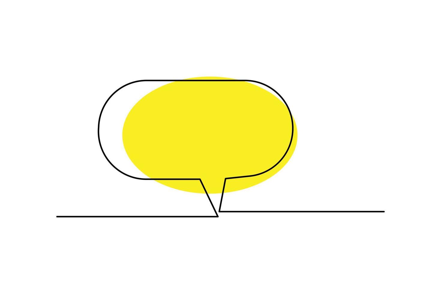 vector illustration single continuous line chat