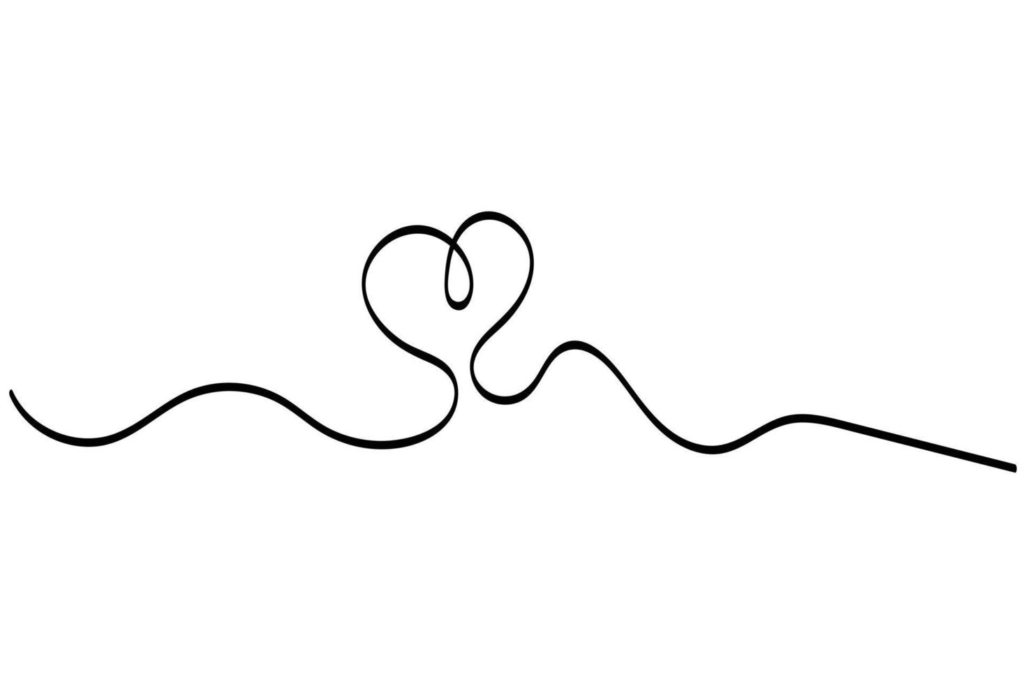 love continuous line logo design vector