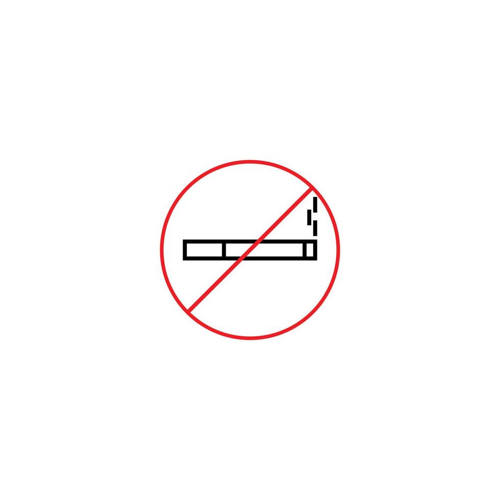 diseño de logotipo de advertencia de no fumar vector