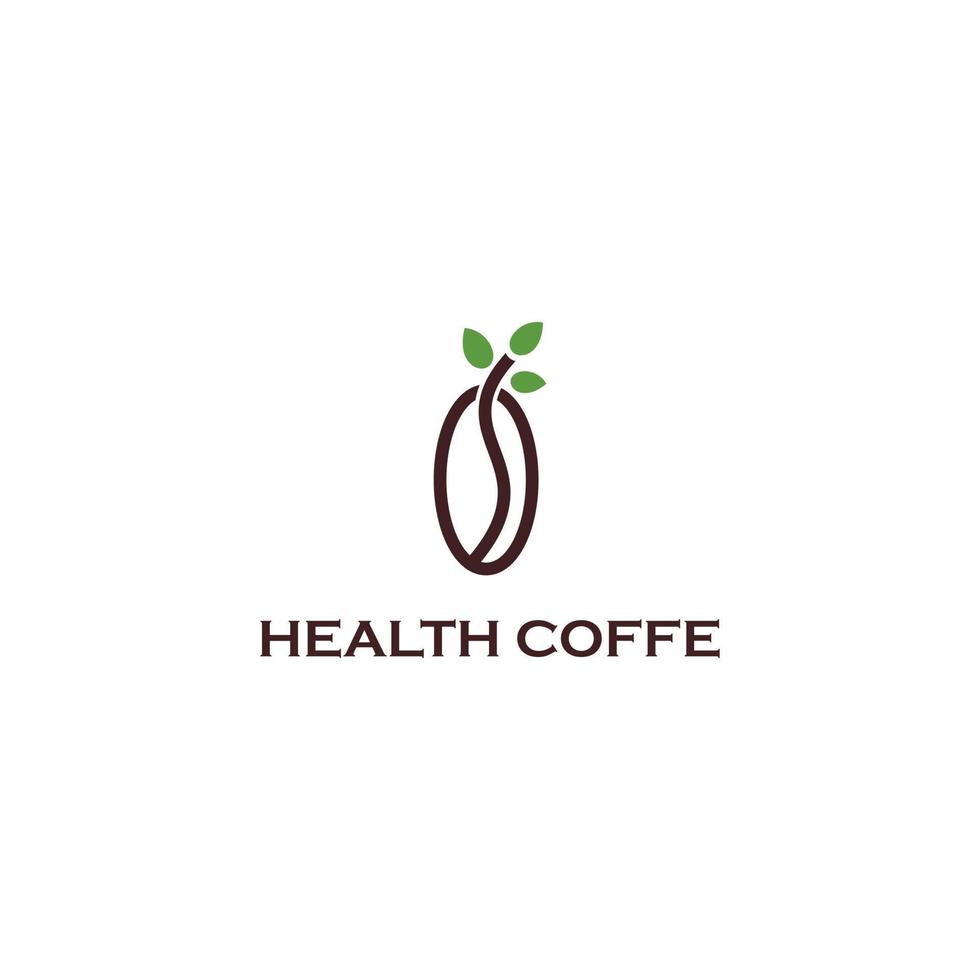 health coffee abstract design logo vector
