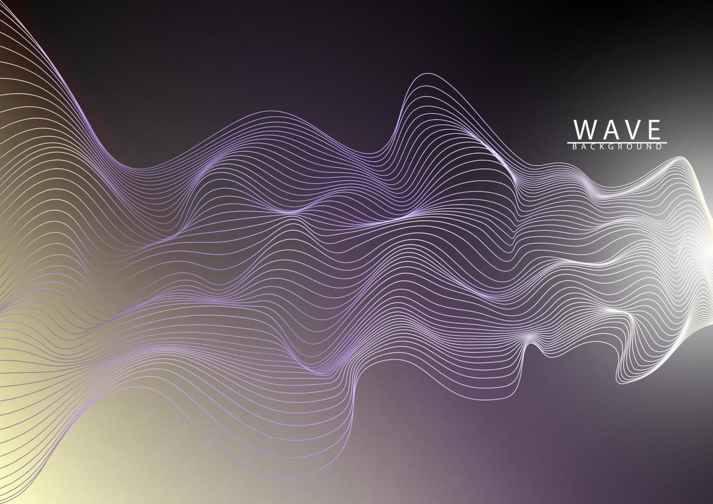 Abstract background dynamic line wave on gradient background vector illustration. 01