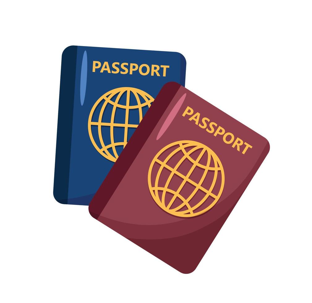 passport and tickets for travel vector illustration