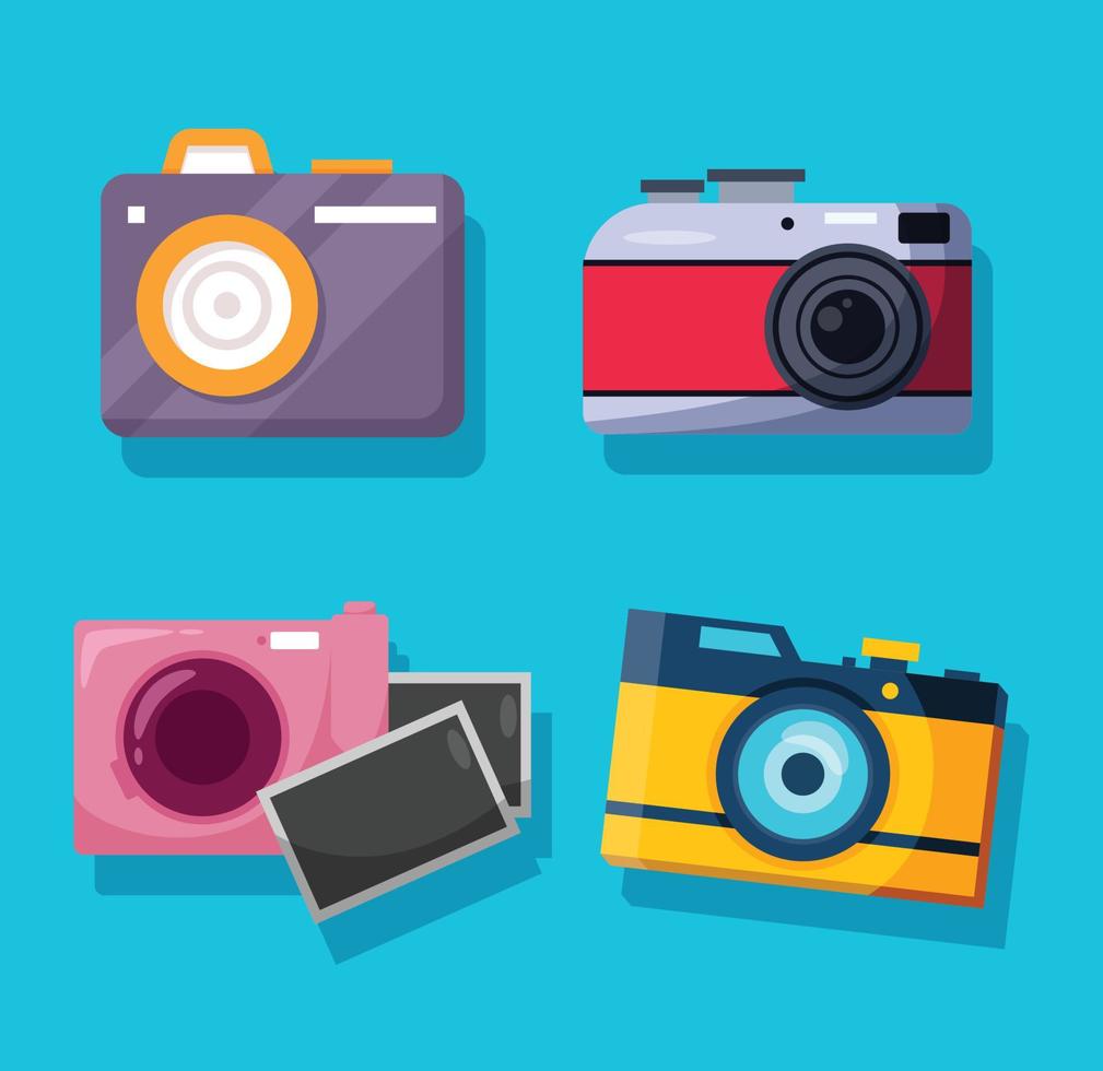 photo camera isolated vector illustration