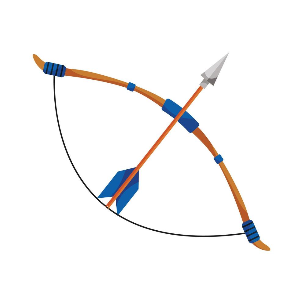 arco con flecha aislado vector ilustración