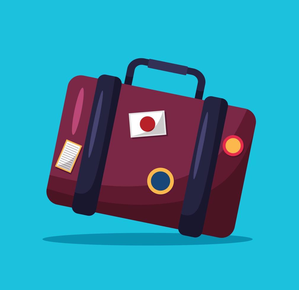 luggage suitcase isolate travel symbol vector illustration