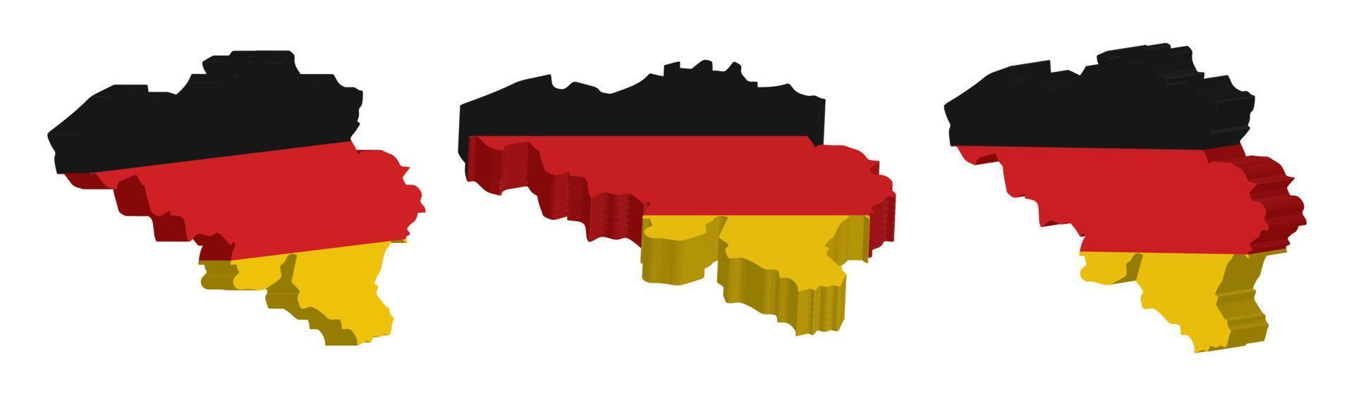 realista 3d mapa de Alemania vector diseño modelo